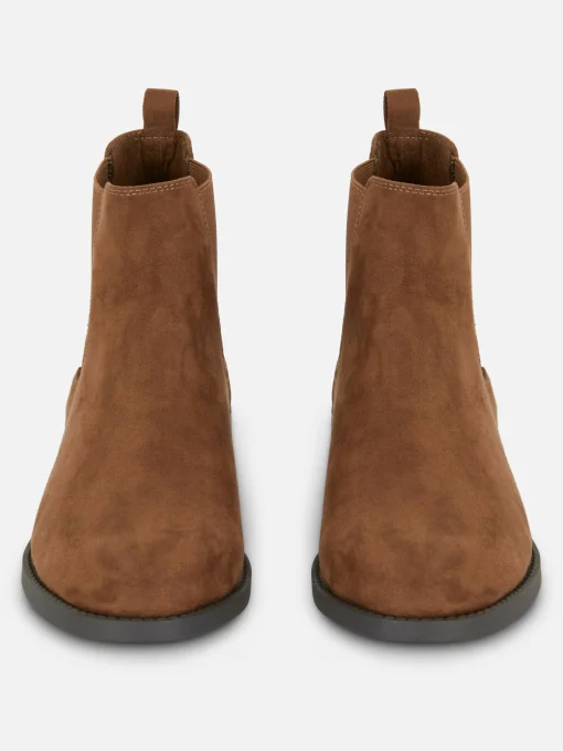 Faux Suede Chelsea Boots