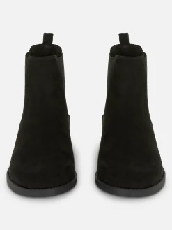 Faux Suede Chelsea Boots