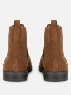 Faux Suede Chelsea Boots