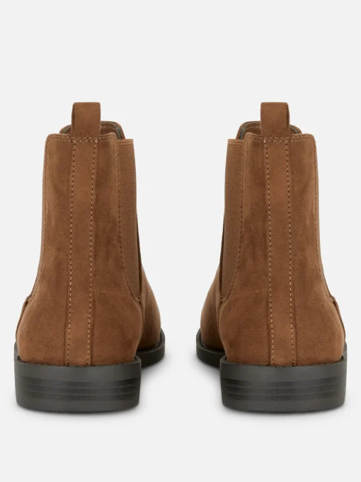 Faux Suede Chelsea Boots