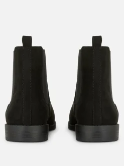 Faux Suede Chelsea Boots