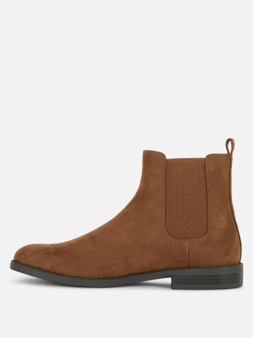 Faux Suede Chelsea Boots