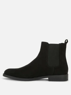 Faux Suede Chelsea Boots