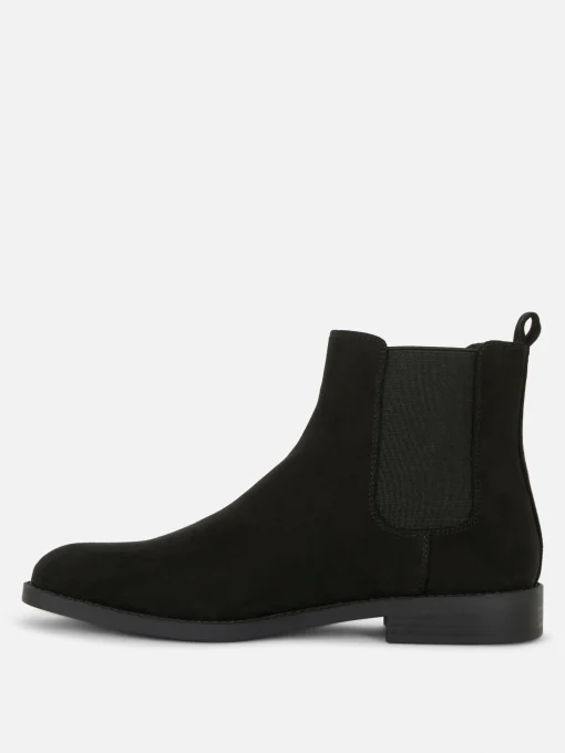 Faux Suede Chelsea Boots