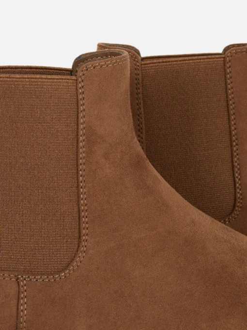 Faux Suede Chelsea Boots