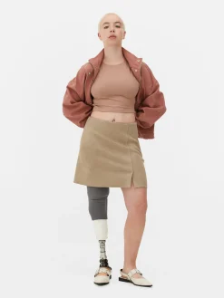 Faux Suede Mini Skirt