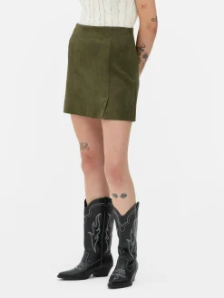 Faux Suede Mini Skirt
