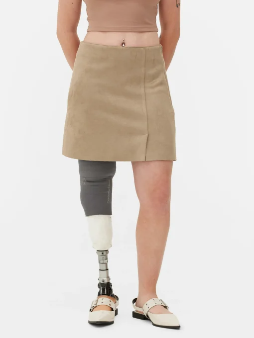 Faux Suede Mini Skirt