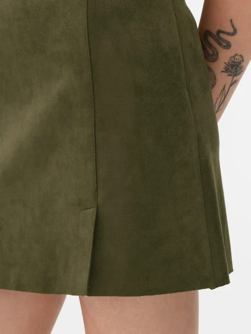 Faux Suede Mini Skirt