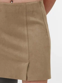 Faux Suede Mini Skirt