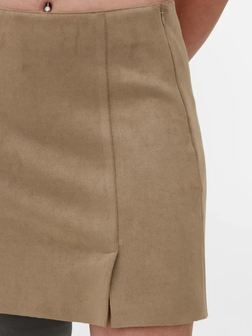 Faux Suede Mini Skirt