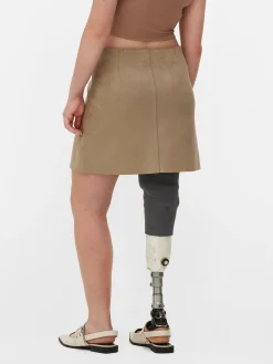 Faux Suede Mini Skirt