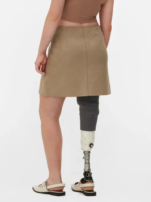 Faux Suede Mini Skirt