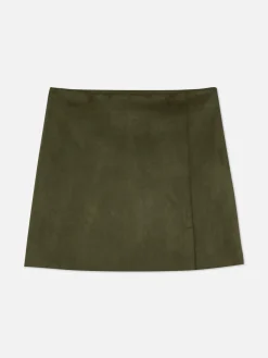 Faux Suede Mini Skirt