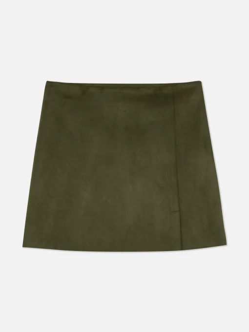 Faux Suede Mini Skirt