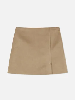 Faux Suede Mini Skirt