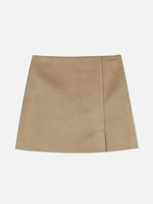 Faux Suede Mini Skirt