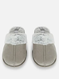 Faux Suede Slippers