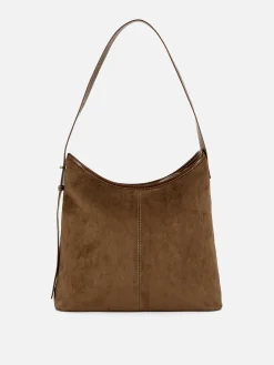 Faux Suede Slouchy Shopper