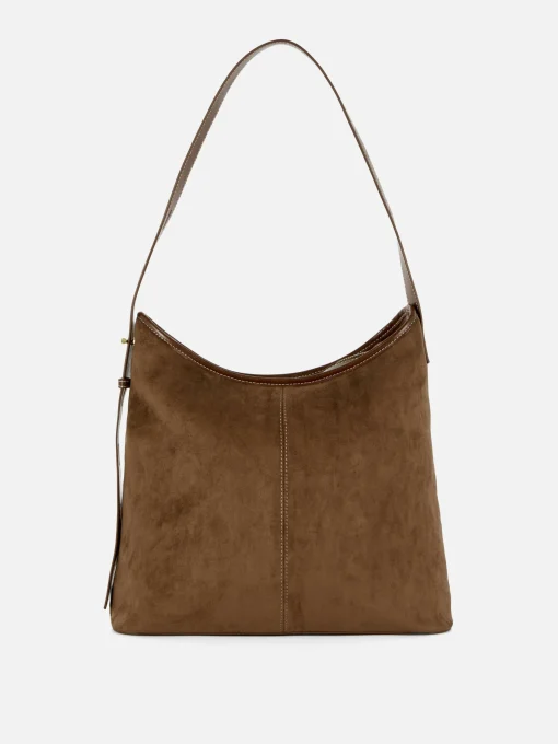 Faux Suede Slouchy Shopper