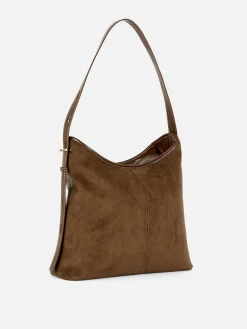 Faux Suede Slouchy Shopper