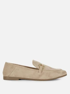 Faux Suede Snaffle Loafers