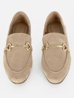 Faux Suede Snaffle Loafers