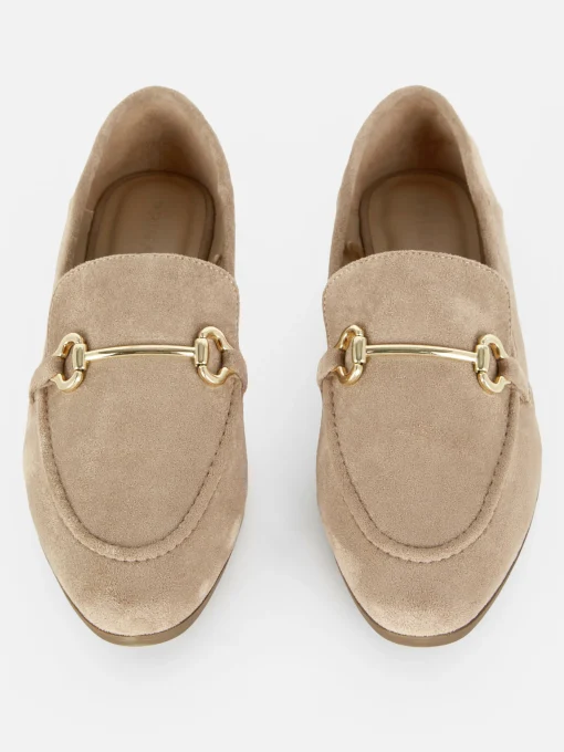 Faux Suede Snaffle Loafers