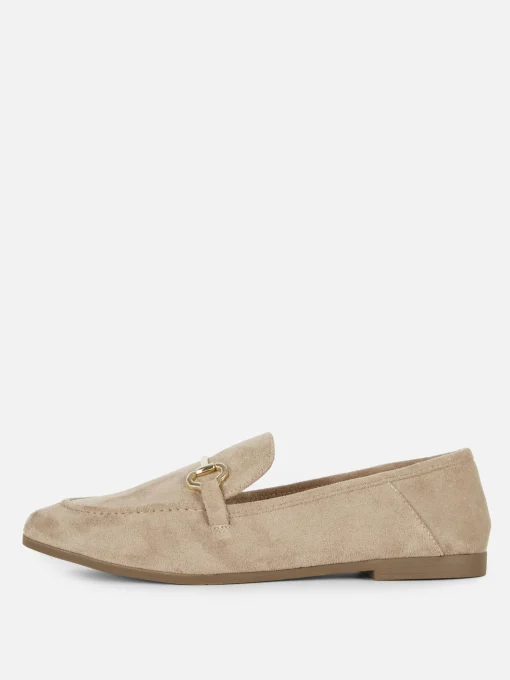 Faux Suede Snaffle Loafers