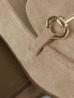 Faux Suede Snaffle Loafers