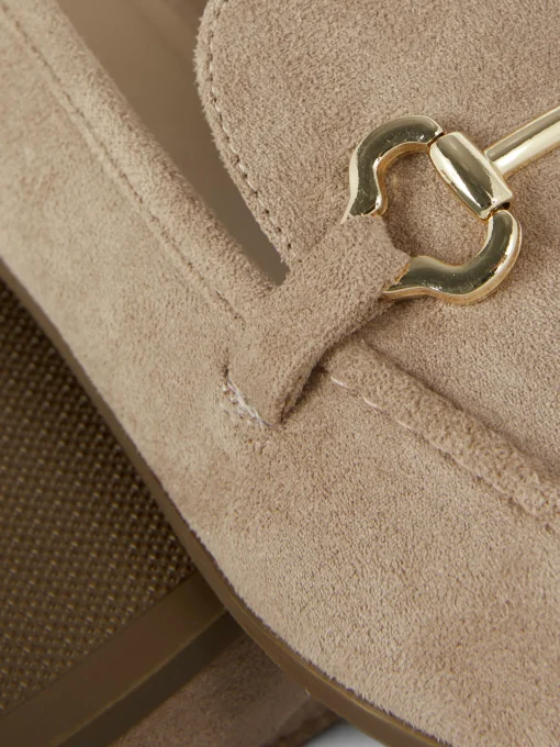 Faux Suede Snaffle Loafers