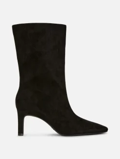 Faux Suede Stiletto Boots