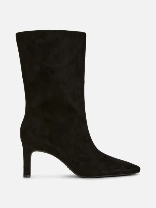 Faux Suede Stiletto Boots