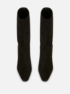 Faux Suede Stiletto Boots
