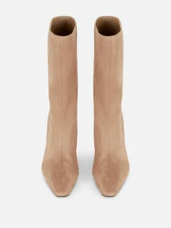 Faux Suede Stiletto Boots