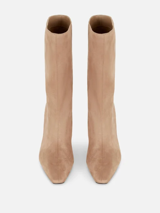 Faux Suede Stiletto Boots