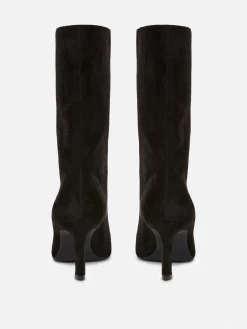 Faux Suede Stiletto Boots