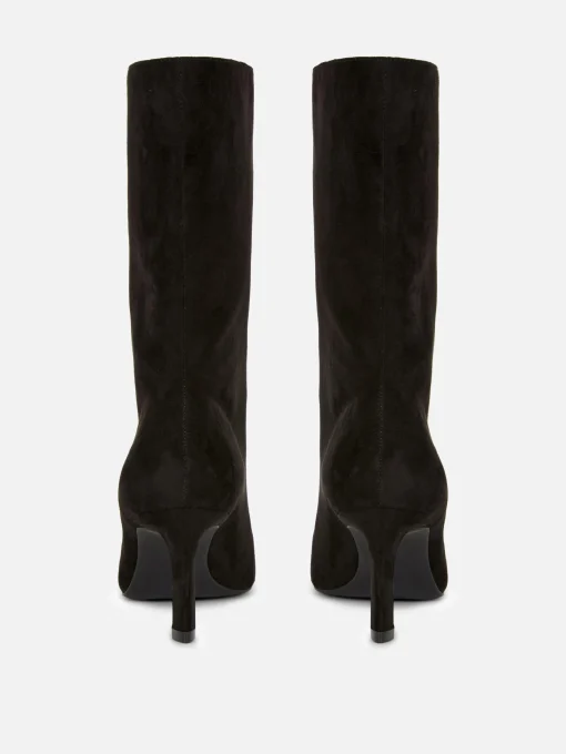 Faux Suede Stiletto Boots