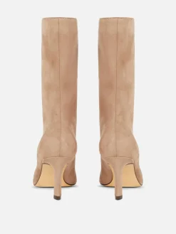 Faux Suede Stiletto Boots