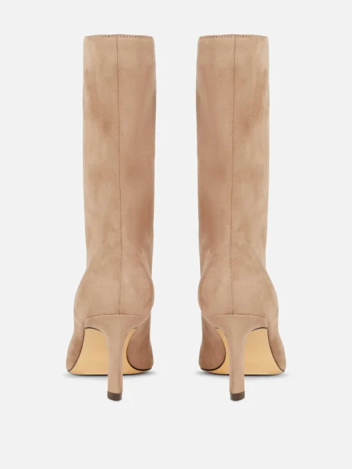 Faux Suede Stiletto Boots
