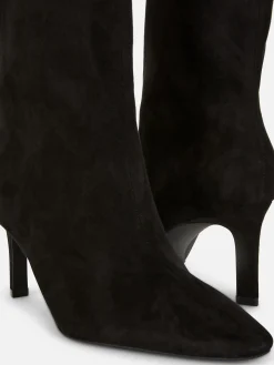 Faux Suede Stiletto Boots