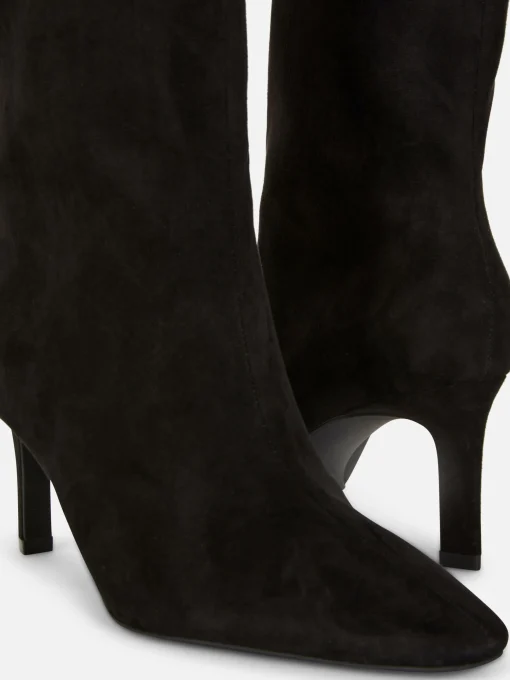 Faux Suede Stiletto Boots