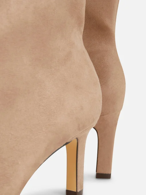 Faux Suede Stiletto Boots