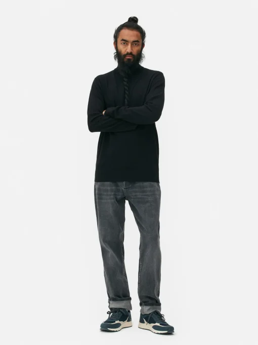 Fine Knit Roll Neck Sweater