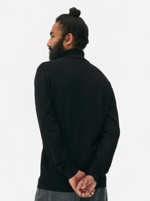 Fine Knit Roll Neck Sweater