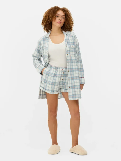 Flannel Check Long Nightshirt