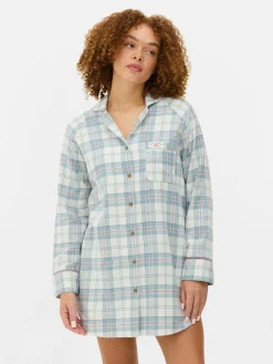 Flannel Check Long Nightshirt