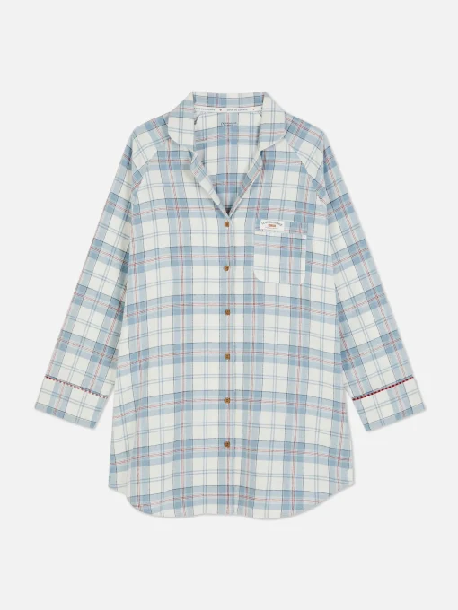 Flannel Check Long Nightshirt