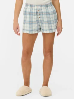 Flannel Check Pajama Shorts