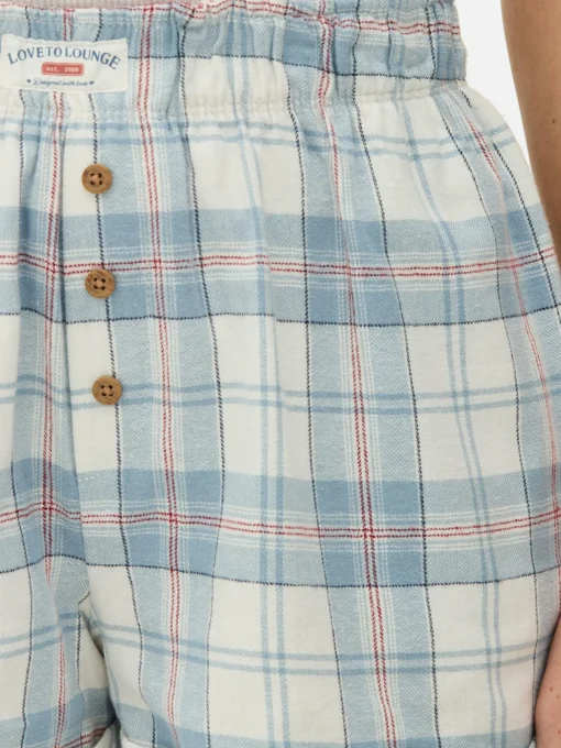 Flannel Check Pajama Shorts